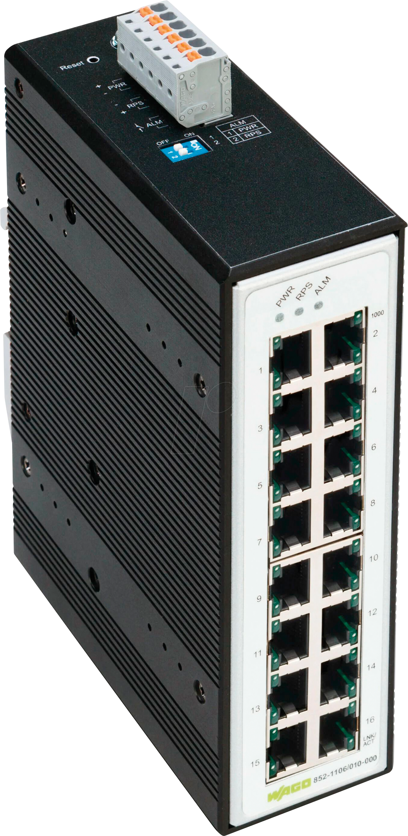 WAGO 852-1106010 - Switch, 16 Port, Gigabit Ethernet