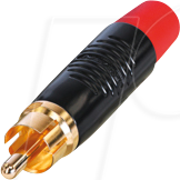 REAN RF2C-B2 - Cinch(RCA) Kabelstecker, vergoldete Kontakte, schwarzes Gehäuse