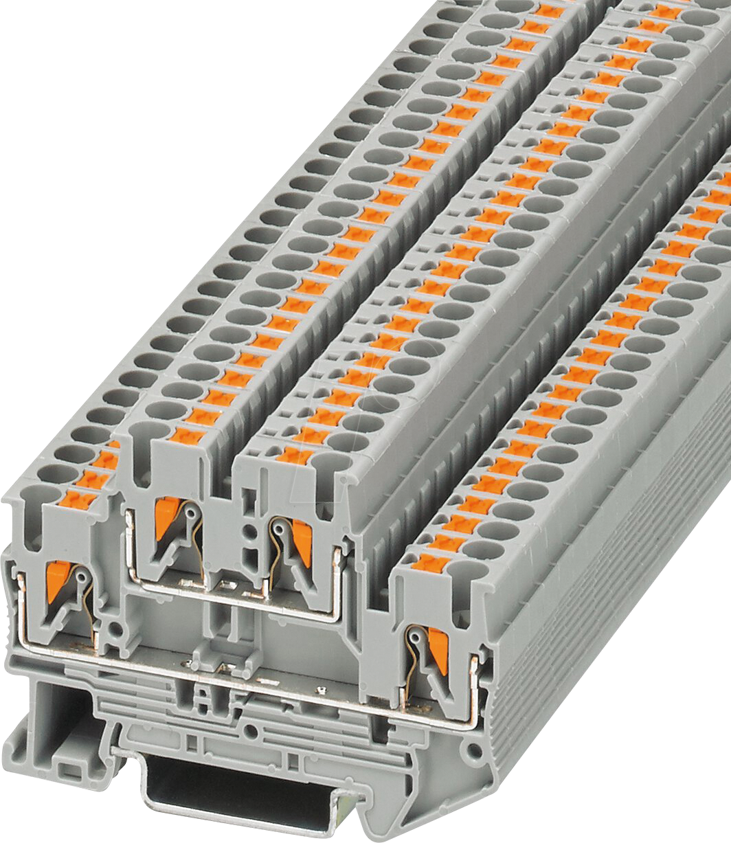 PTTB 2,5 - Doppelstockklemme, PTTB 2,5, grau