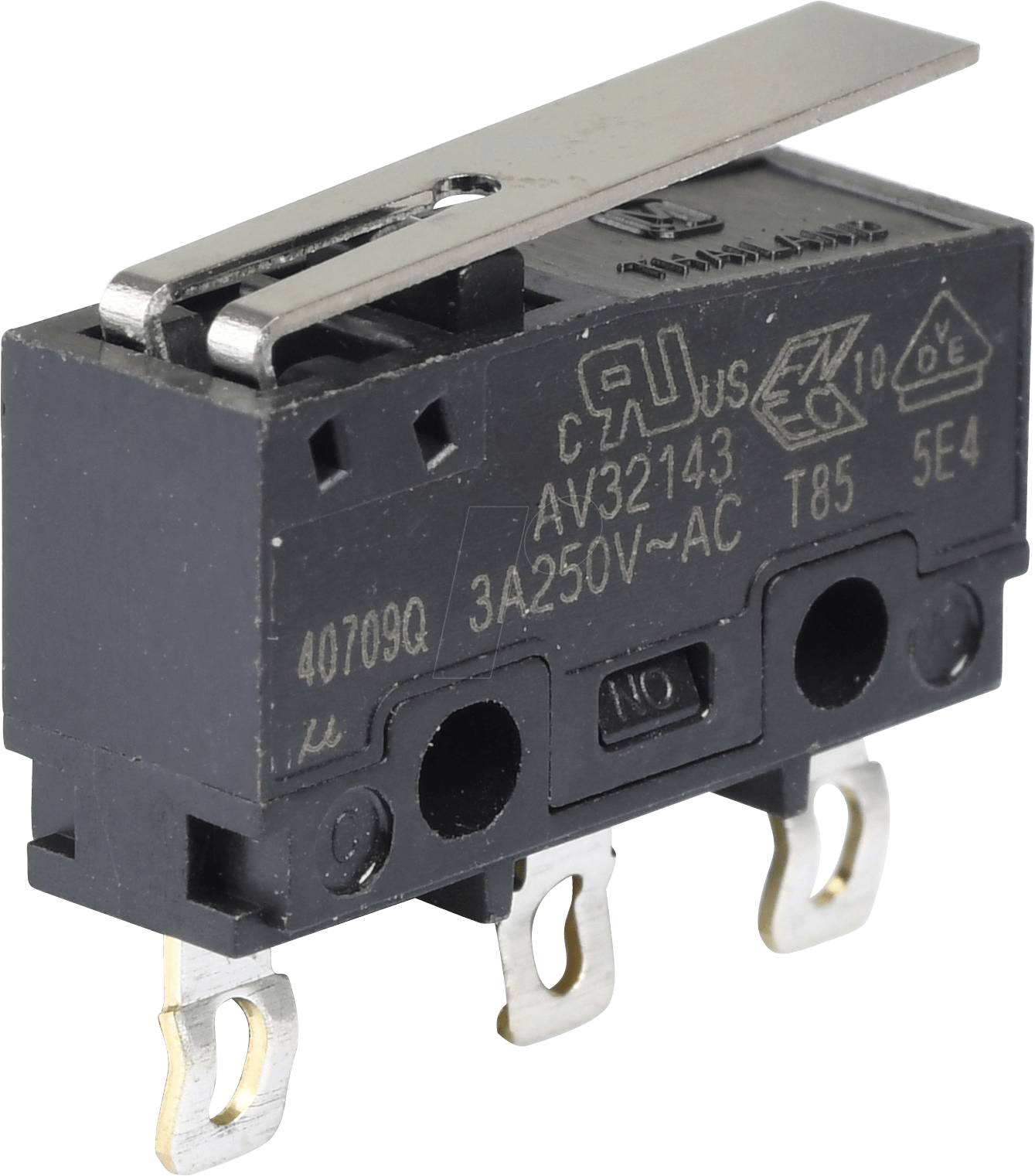 AV 32143 AT - Snap-Action-Mikroschalter, 1x UM, Flachhebel