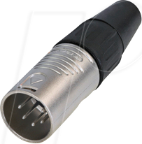 REAN RC5M - XLR Kabelstecker 5-polig, vernickeltes Gehäuse