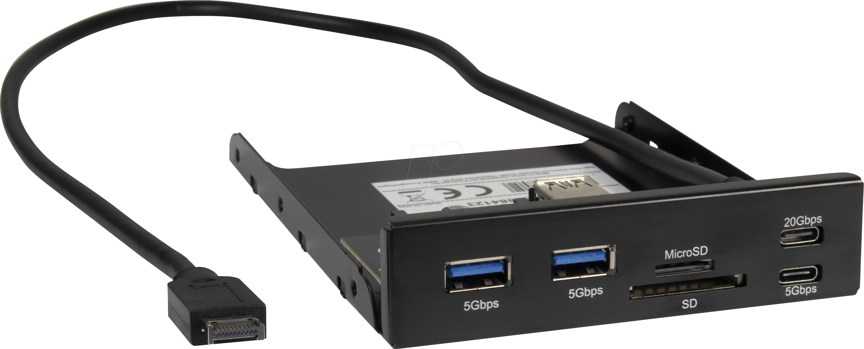 IT88884123 - Card Reader, intern, 3,5'', USB-A, USB-C, microSD, SD