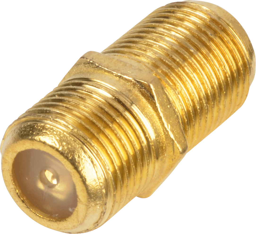 FV BB-G - F-Buchse auf F-Buchse, vergoldet