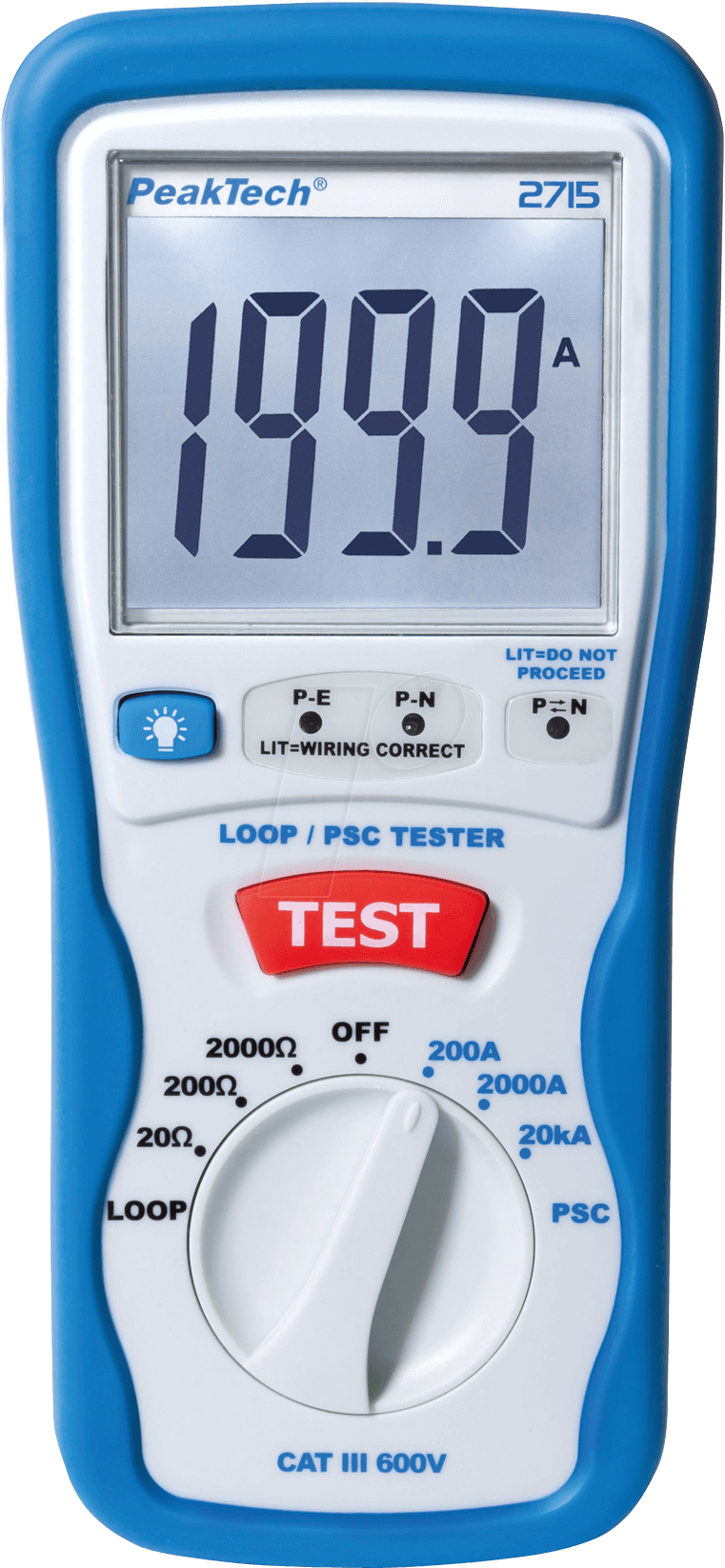PEAKTECH 2715 - Digitaler LOOP/PSC-Schleifentester