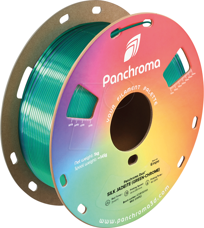 POLYMAKER CA3028 - Filament, Panchroma PLA, Dual Silk Jadeite 1,75 mm, 1 kg