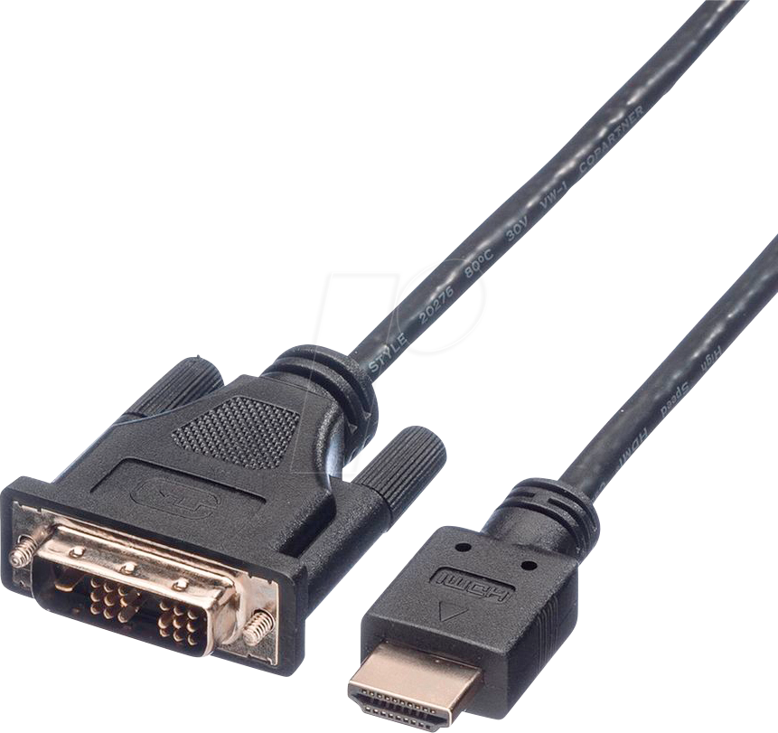 ROLINE 11045516 - Kabel, HDMI-St. DVI-D 18 +1 St., 1,5 m