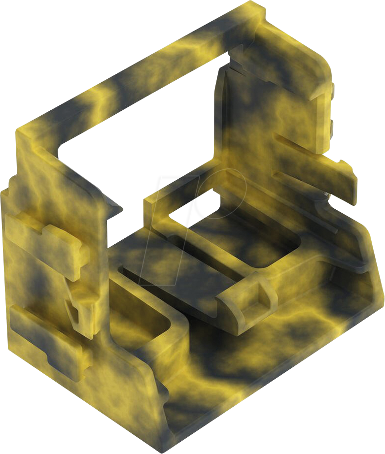 WAGO 221-529-2GG - Befestigungsadapter mit Rastfuß, 10-Leiter, grau-gelb