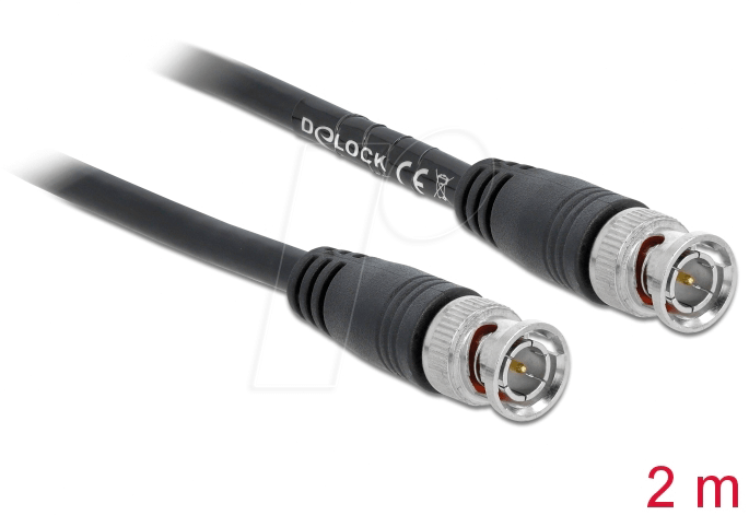 DELOCK 80082 - Videokabel, BNC Stecker, 2m