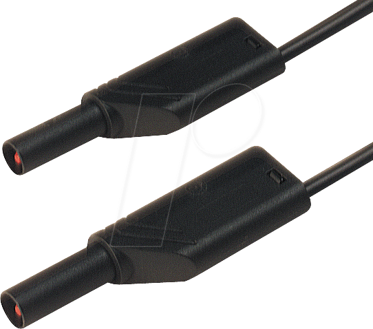 MLS WS 100-2 SW - Messleitung, 2,5 mm², 1,0 m, schwarz, gesichert