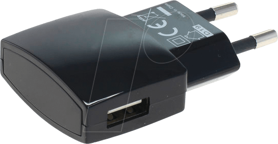 OTB 8013930 - USB-Ladegerät, 5 V, 1000 mA, schwarz, USB