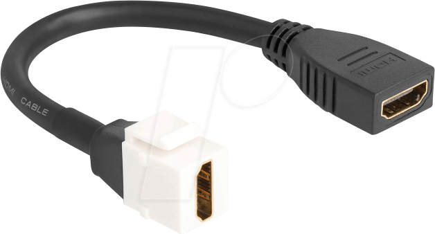 DELOCK 86973 - Keystone Modul, HDMI Buchse / Buchse, 20 cm, schwarz