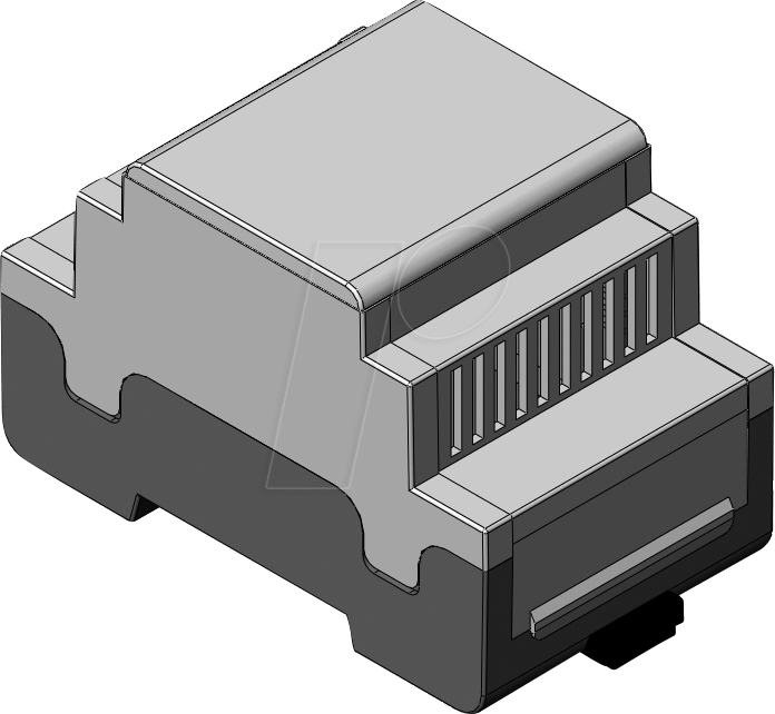APRA DB3 GBS - Leergehäuse, geschlossen, 53,5 x 58 x 90 mm, 3 TE