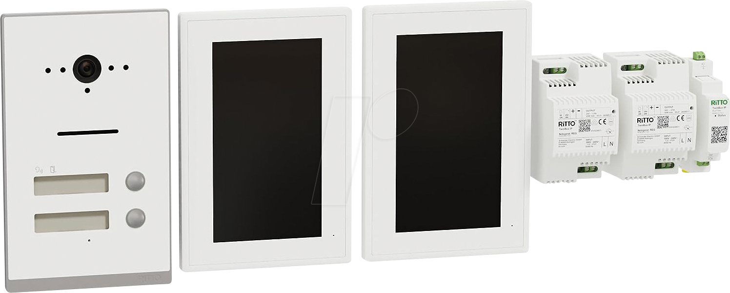 RITTO RGE2094270 - Video-Türsprechanlage für Zweifamilienhaus, Unterputz, weiß