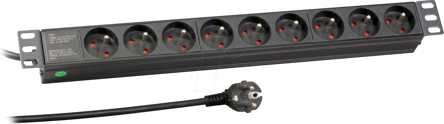 EFB EK631FR.1 - 19'' Steckdosenleiste, 1HE, 9-fach, französisch