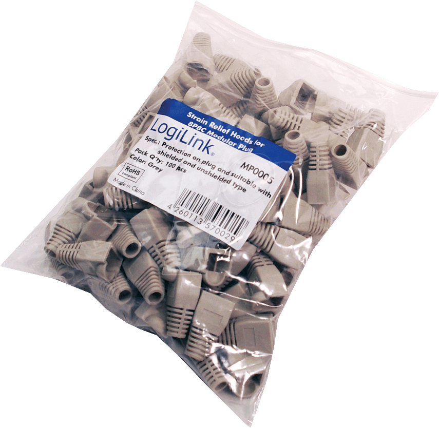 LOGILINK MP0005 - Modulare Knickschutzhülle 100 Stk. grau