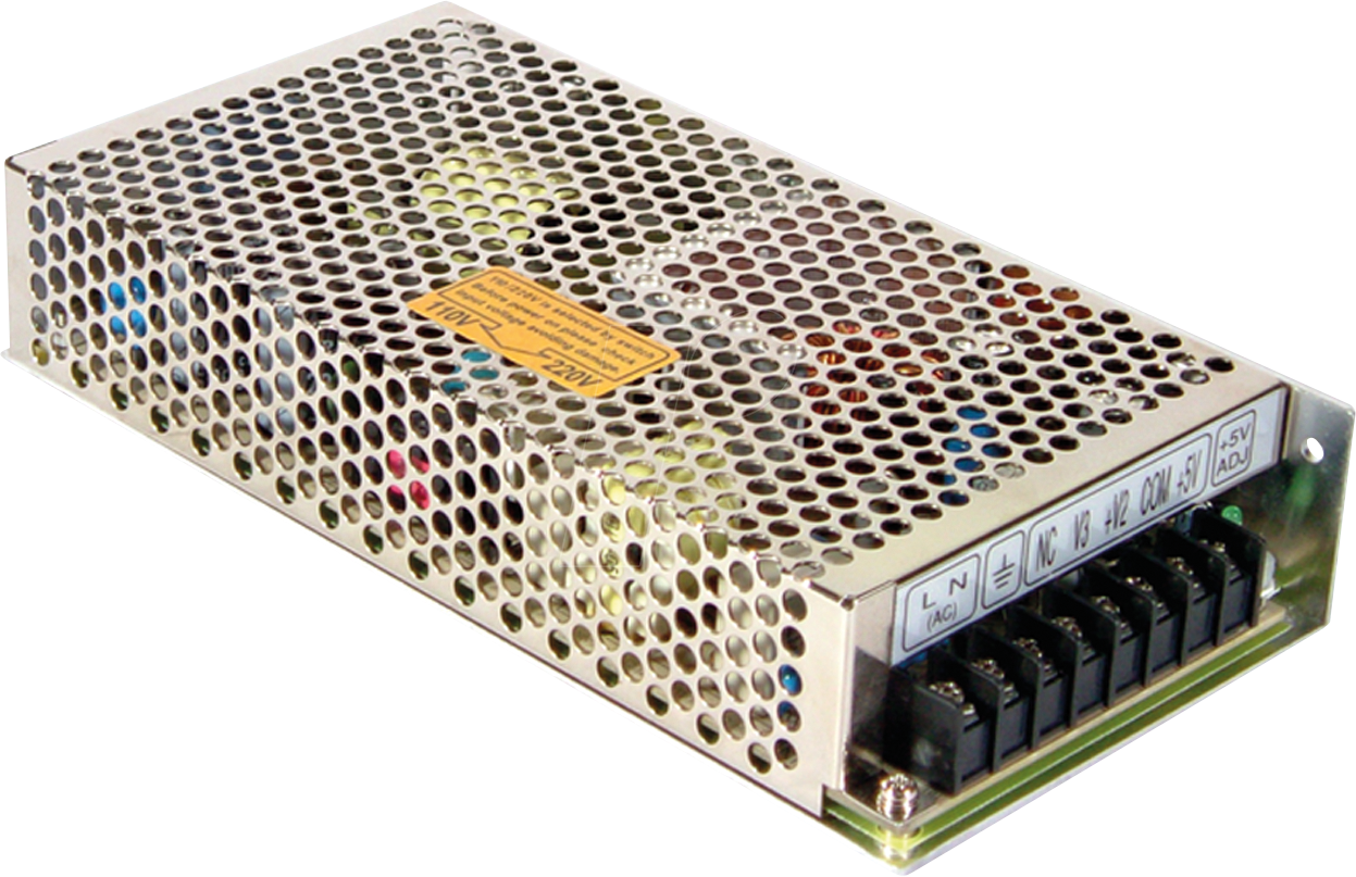 MW RT-125D - Schaltnetzteil, geschlossen, 136 W, 5 V / 24 V / 12 V, 8 A