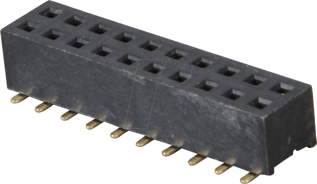 BL 2X10G SMD2,00 - 2x10pol. SMD-Buchsenleiste, gerade, RM 2,00