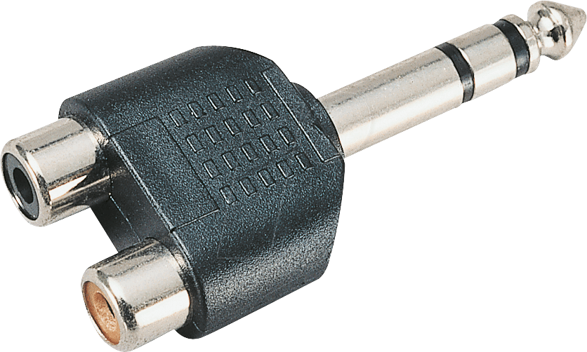 NTA 178 - 6,3 mm Stereo Klinken Stecker auf 2x Cinch Buchse