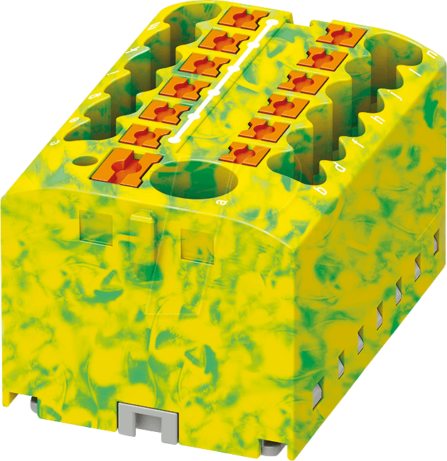 PHOE 1091671 - Verteilerblock PTFIX, 12x2,5, grün-gelb