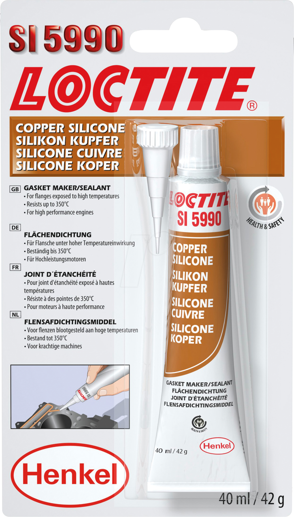 LOCTITE 5990 - Flächendichtung, Silikonkupfer, 40 ml