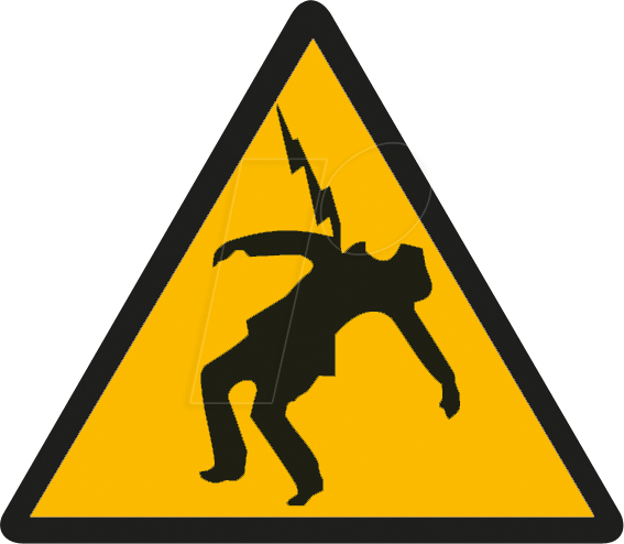 W 74315-1 - Warnschilder: Warnung vor überschlagender Spannung, 12,5 mm