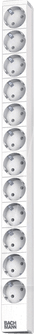 BACH 333.413 - Steckdosenleiste, 12-fach, Typ F - CEE 7/3, hellgrau