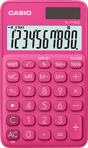 CASIO SL310UC-RD - Casio Taschenrechner, Solar, pink