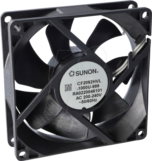 SUN CF2092HVL - Lüfter, CF axial, 230VAC, 92x92x25mm