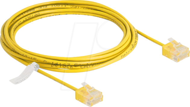 DELOCK 80913 - Patchkabel Cat.6 UTP, Ultra Slim, 3 m, gelb