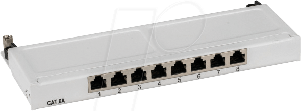 EFB 37738.8 - Mini-Patchpanel STP Cat.6A,10'' 0,5HE, grau