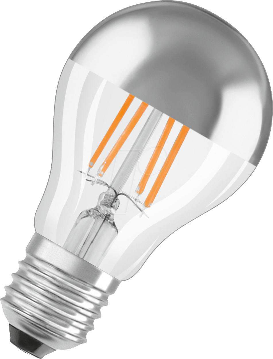 OSR 075427860 - LED-Lampe STAR E27, 6,5 W, 650 lm, 2700 K, Filament, Spiegelkopf
