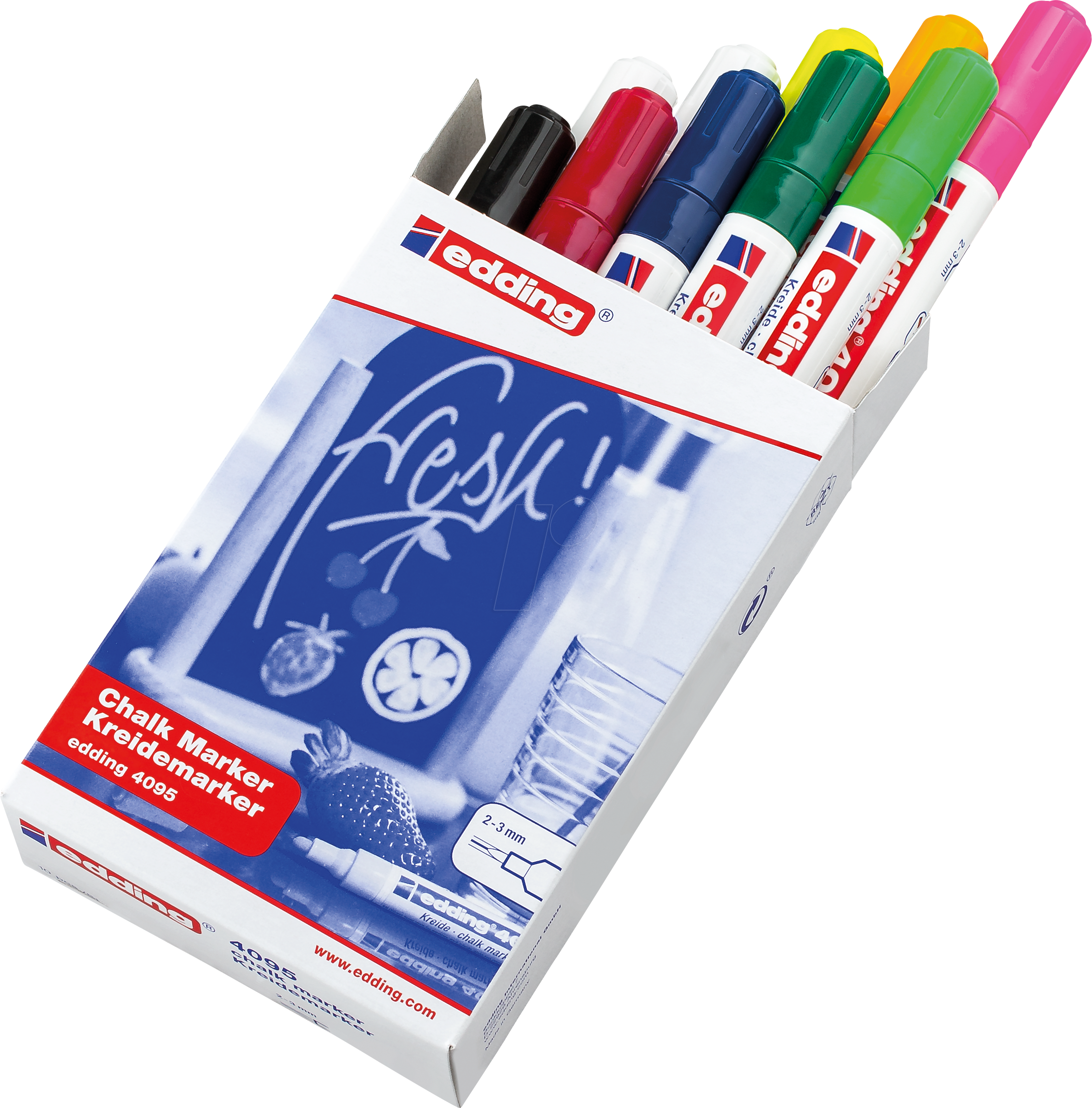EDDING 4095/10 - Kreidemarker, 2 mm - 3 mm, 10er pack