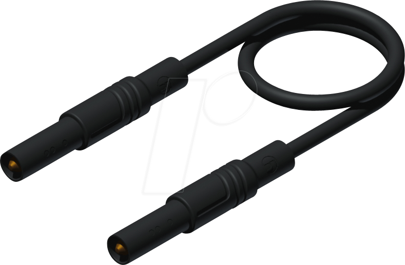 MLSS GG 100-1 SW - Silikon-Messleitung, 1,0 mm², 1,0 m, schwarz, gesichert