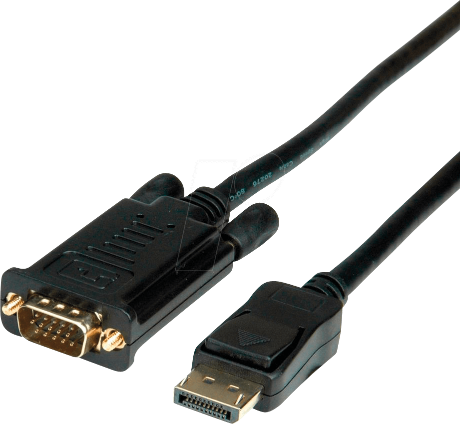 ROLINE 11045970 - Kabel, DP-Stecker > VGA-Stecker, 1 m, Schwarz