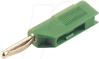 VSB 20 GN - Vollkontaktstecker 4 mm, isoliert, grün