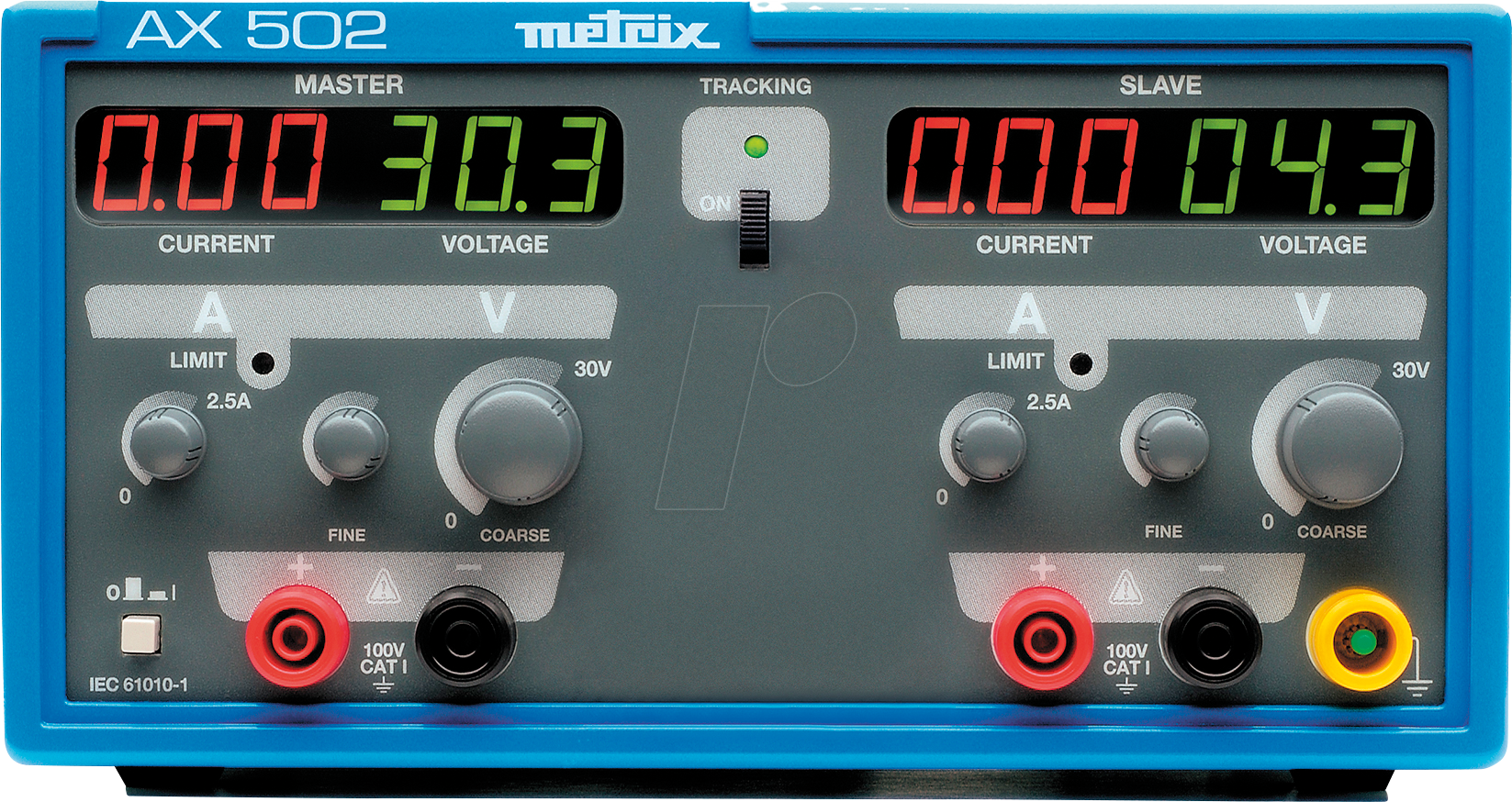 Thumbnail - CHAU AX0502A - Labornetzgerät, 0 - 30 V, 0 - 2,5 A, 2 Kanäle