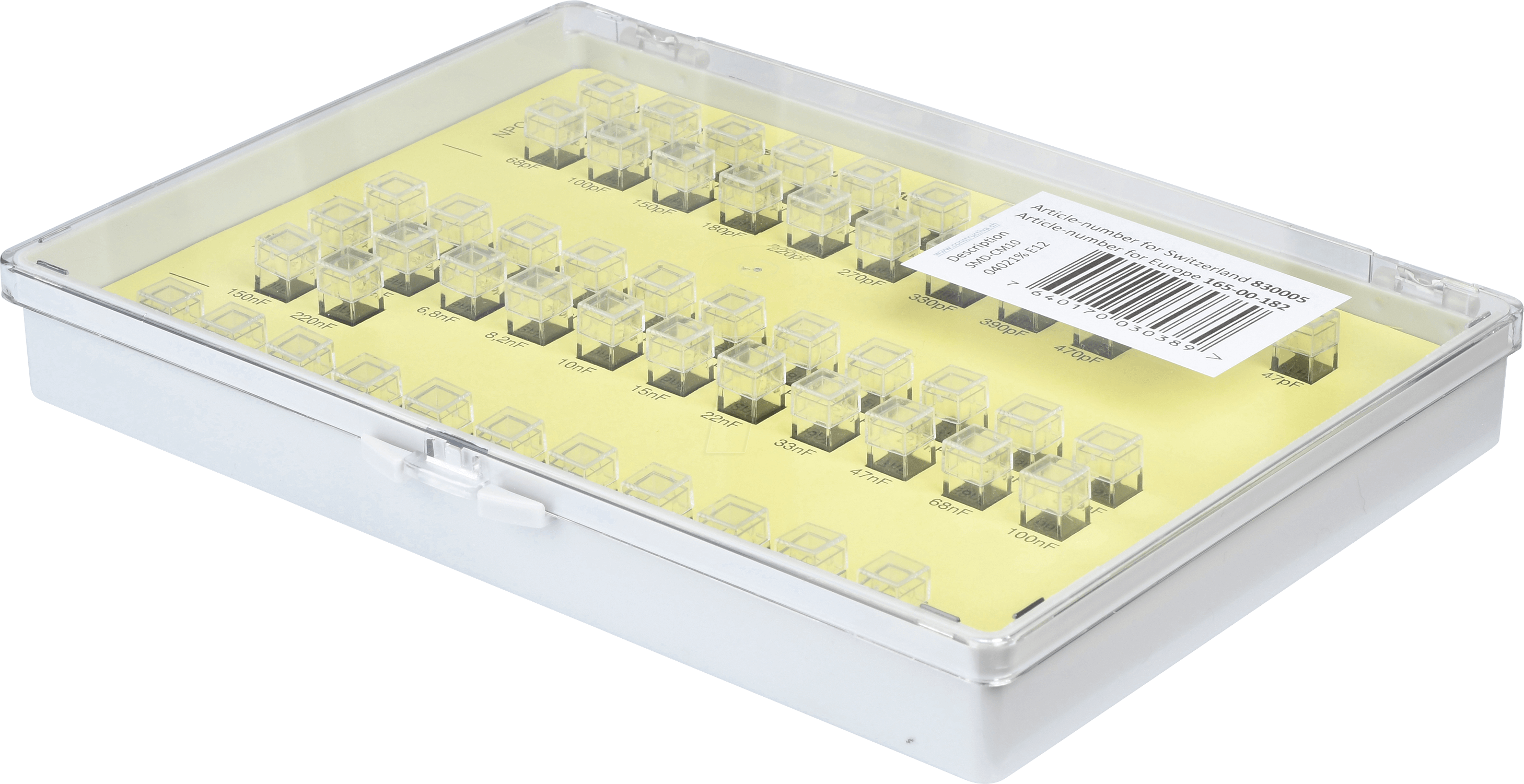 SORT 0402 C 10 - Kerko-Sortiment, 0402, 44 Werte, 10 Stk./Wert