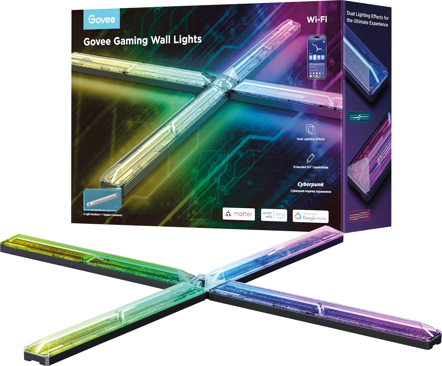 Thumbnail - GOVEE H6063 - Smart Gaming Wandleuchten, 72 W