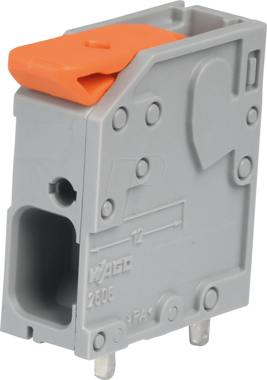 WAGO 2606-1101 - Leiterplattenklemme - RM 7,5 mm, Ø 6 mm², 1-polig