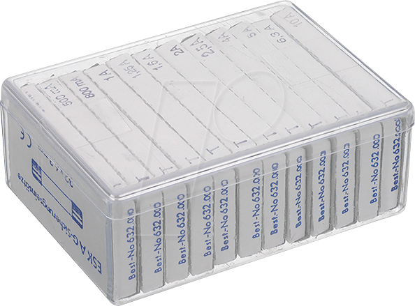 ESKA 632800 - Feinsicherungs-Sortiment, 6,3 x 32 mm, flink, 120er-Pack