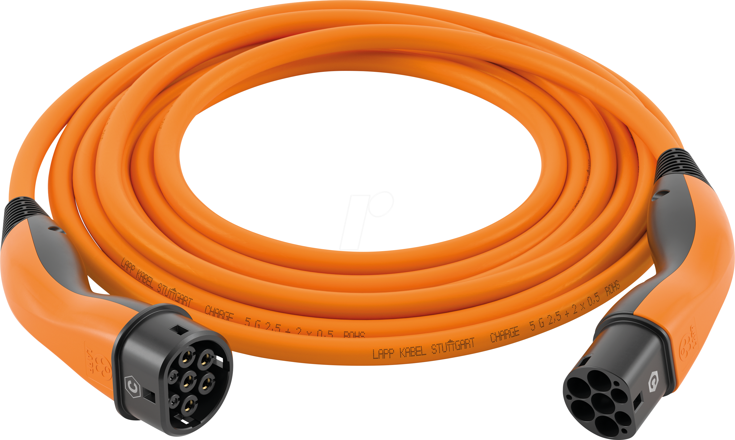 LAPP 61785 - Typ 2 Kabel, Standard, 11 kW, 20 A, 3-Phase, 5 m, orange