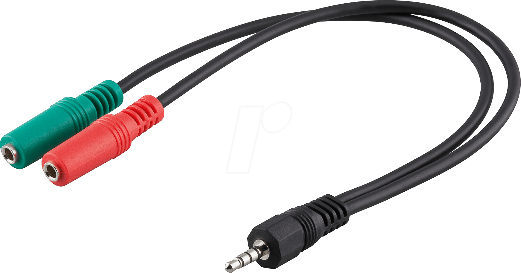 AVK 432 - Audio Kabel, 3,5 mm Klinkenstecker auf 2x Kupplung, 0,3 m