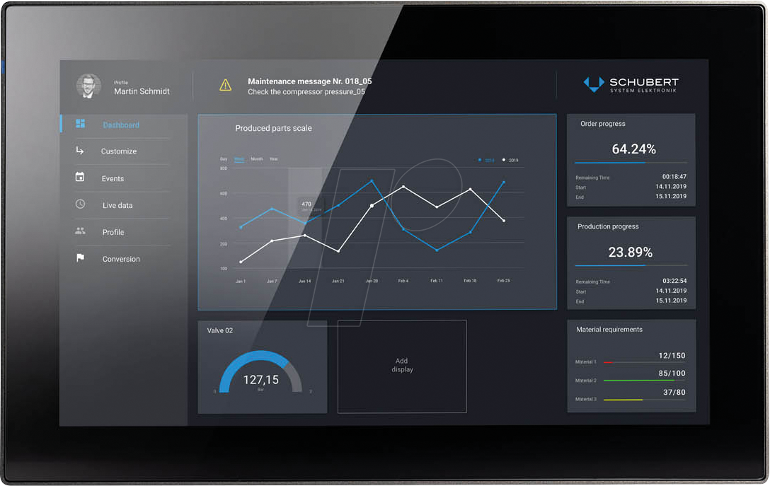 SSE 15.6 EINBAU - Industrie-PC, 15,6'' Display, Atom, 8GB/256GB, Einbau