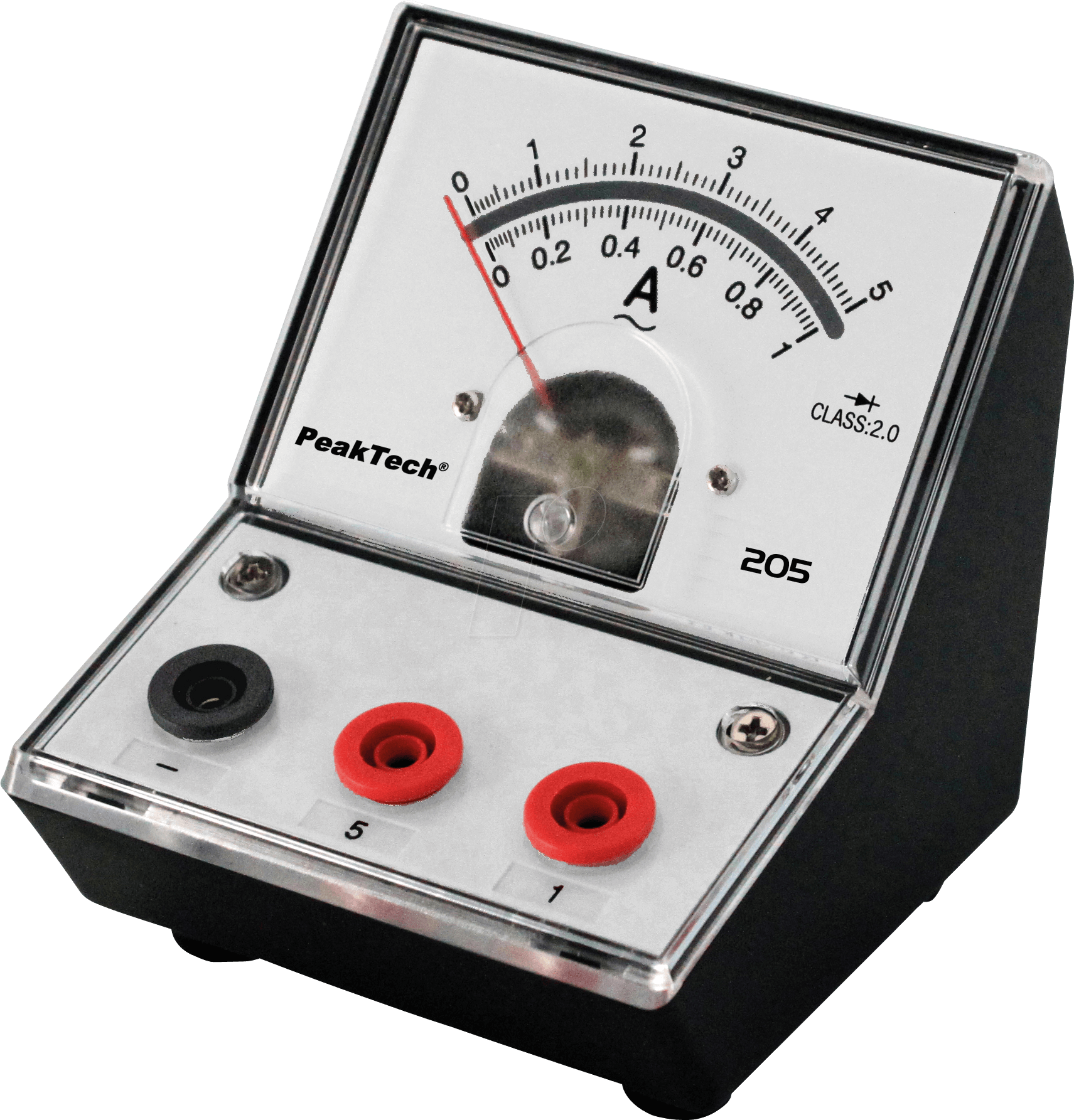 PEAKTECH 205-09 - Amperemeter, analog, Tischgerät, 0 - 1 A / 5 A AC