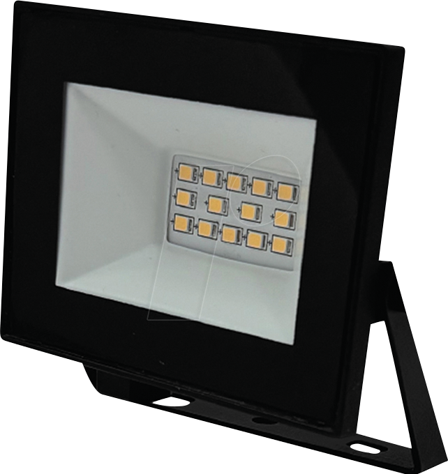 VT-23972 - LED-Flutlicht, 10 W, 850 lm, 4000 K, schwarz, IP65