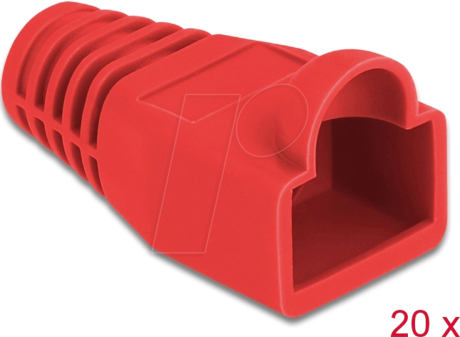 DELOCK 86725 - Knickschutztülle für RJ45, rot, 20 Stück