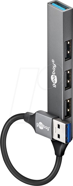 GOOBAY 74456 - USB 3.0, 4 Port USB-A Hub, 4x USB-A