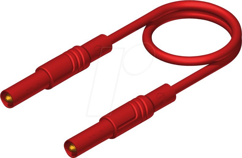 MLSS GG 200-1 RT - Silikon-Messleitung, 1,0 mm², 2,0 m, rot, gesichert