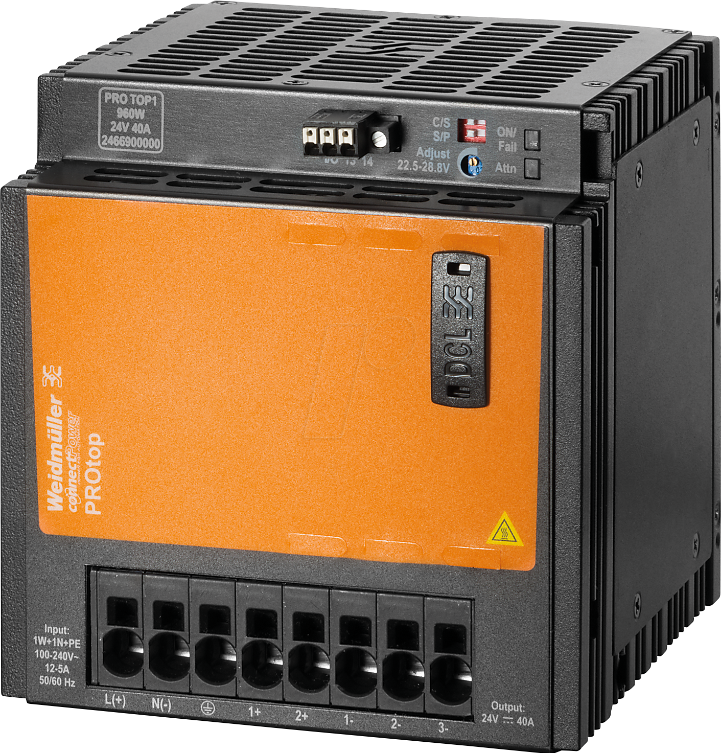 WEID 2466900000 - Schaltnetzteil Hutschiene, PROtop, 960 W, 24 V ,40 A