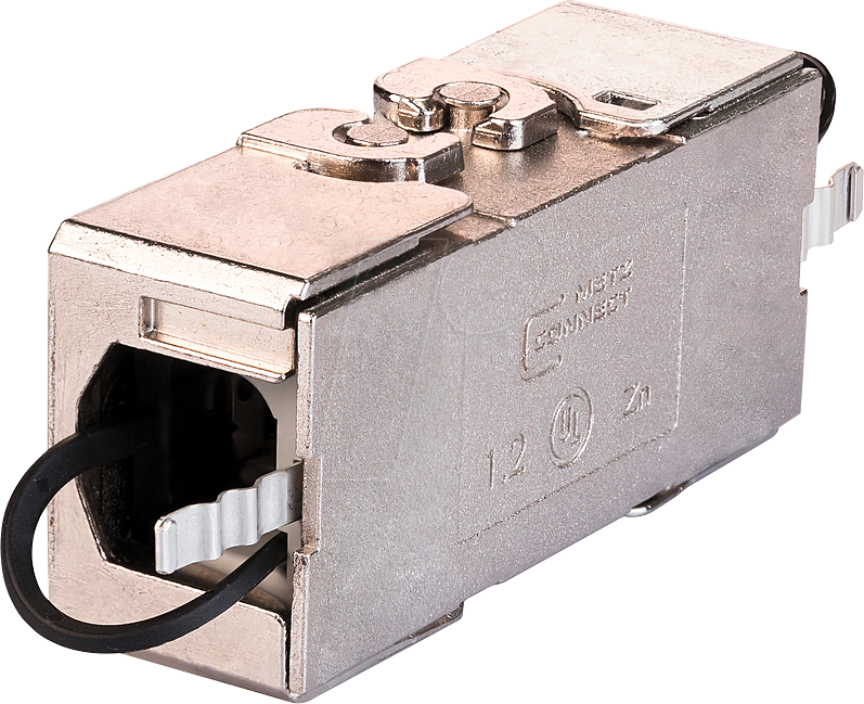 BTR 130863-04-E - Netzwerk RJ45 Verbinder werkzeugfrei Cat.7a STP, 180°